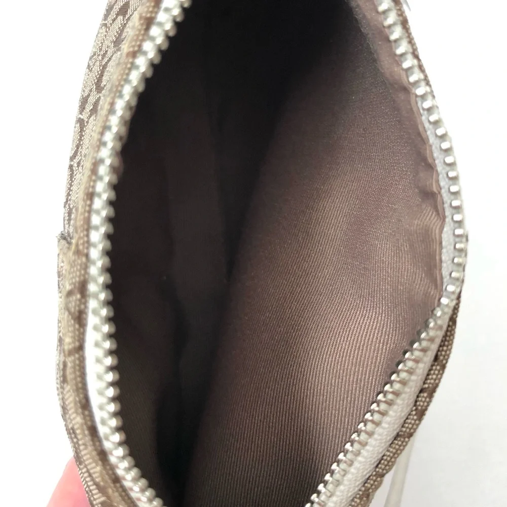 Coach Set | White Leather Y2K Tan Brown Logo Crossbody Bag & Wristlet Wallet - Picture 12 of 13